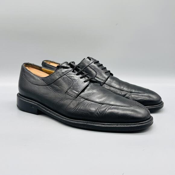 Mezlan Shoes Mens 9 Black Leather Apron Toe Derby Oxford Lace Up Dress Classic main image 10
